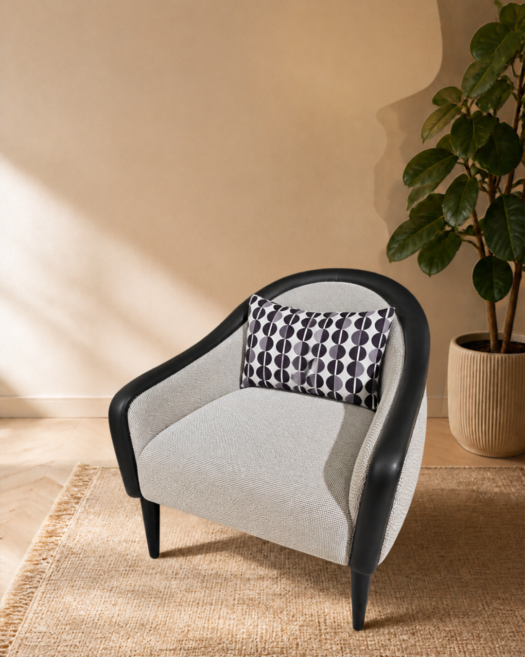 The Nova Curved Modern Accent Chair